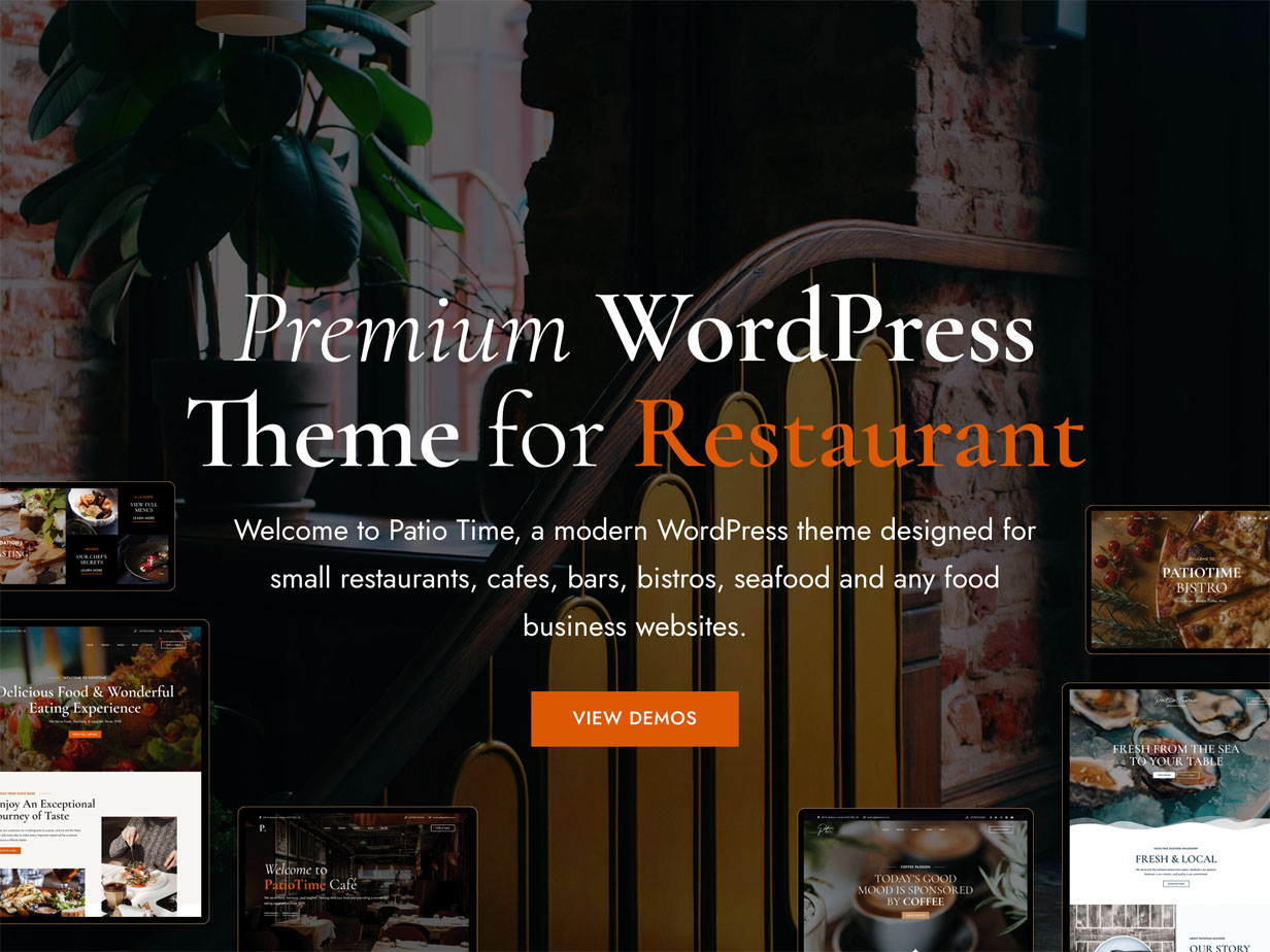 PatioTime - Tema de WordPress para restaurante.