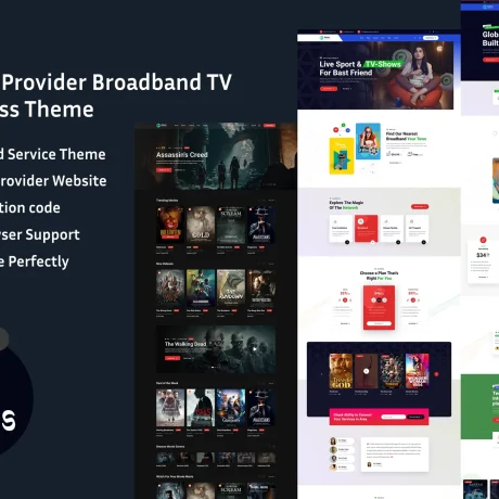 Subnet Internet Provider Broadband TV WordPress Theme