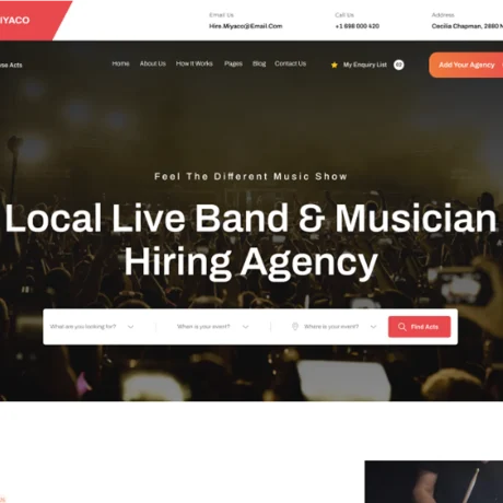 Miyaco – Music And Event WordPress Theme