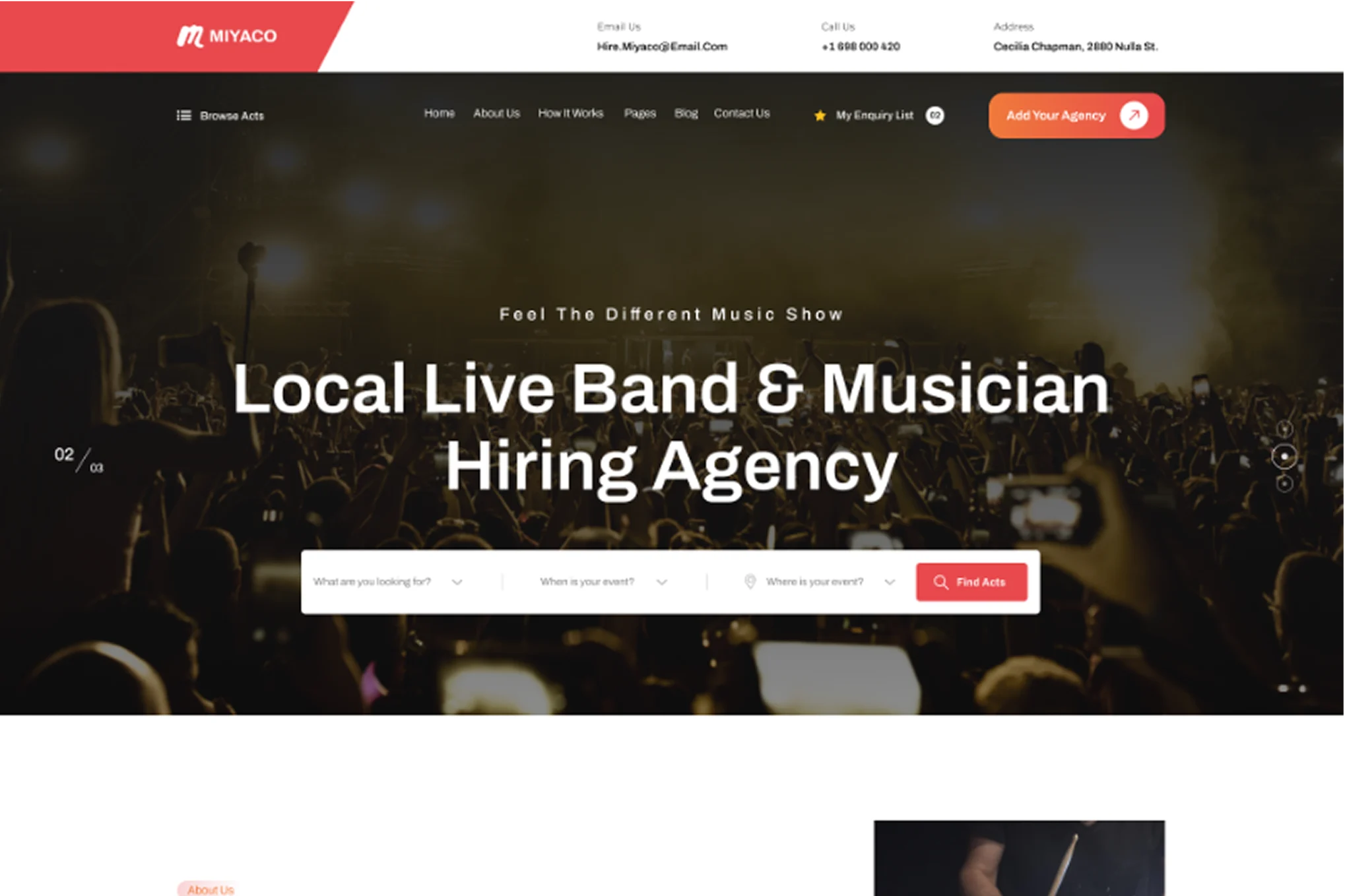 Miyaco – Music And Event WordPress Theme