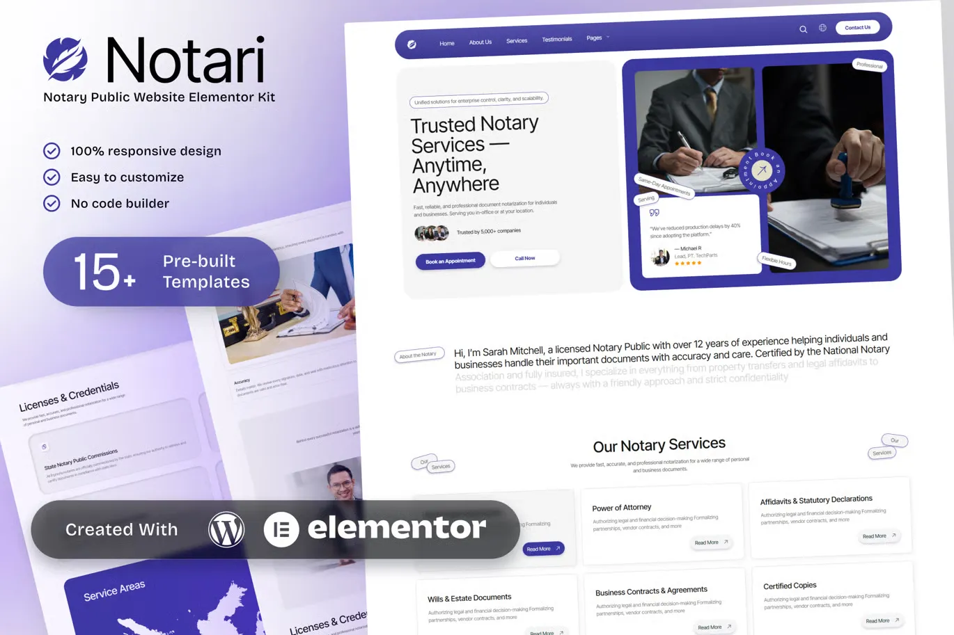 Notario - Notary Public Legal Service Elementor Template Kit