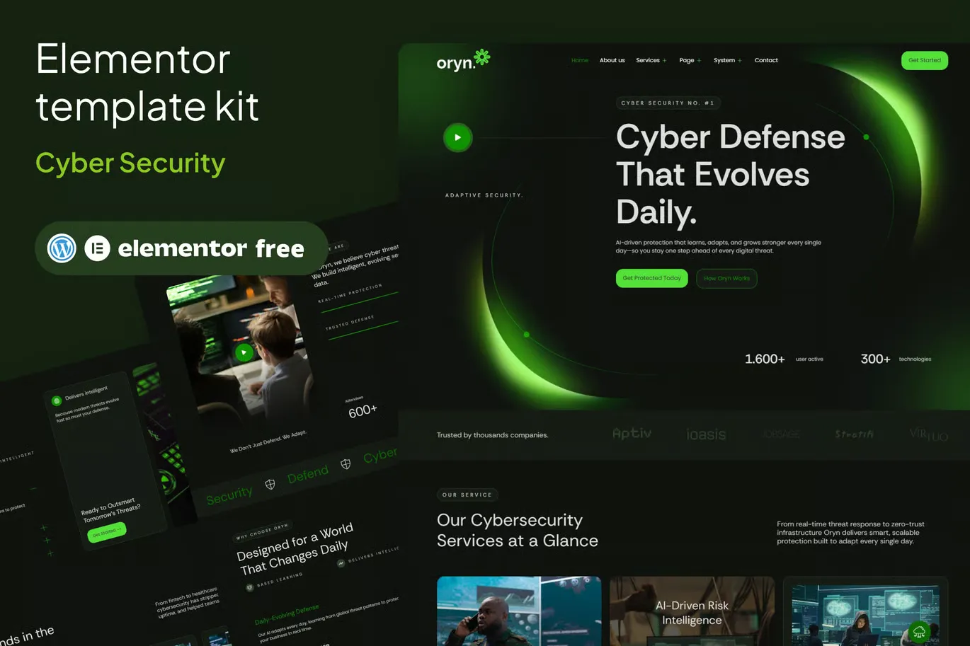Oryn - Cyber Security Elementor Template Kit