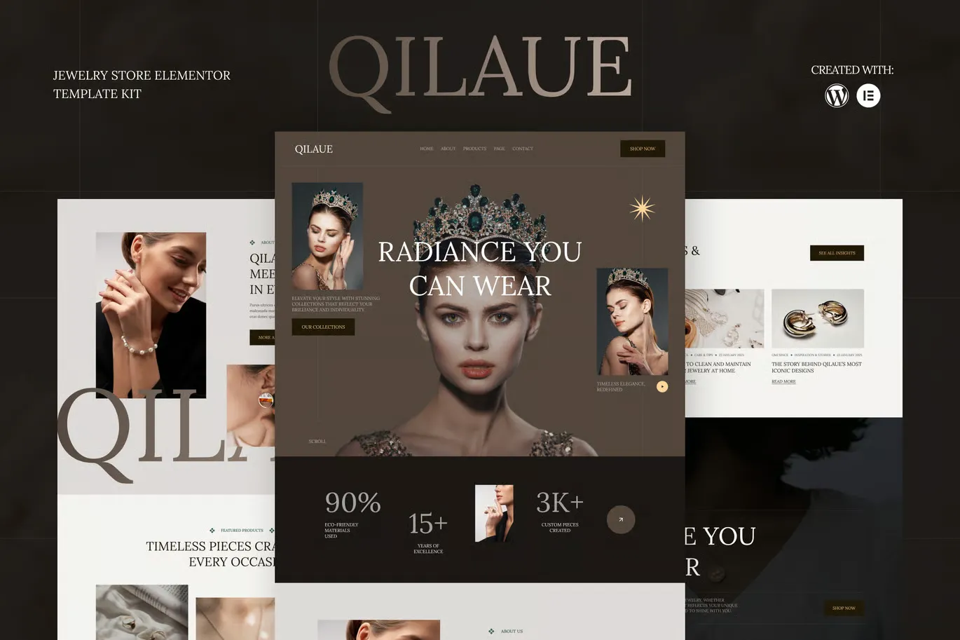 Qilaue - Jewelry Store Elementor Template Kit