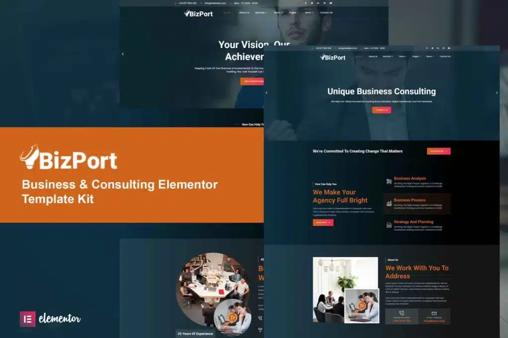 Bizport Business & Consulting Elementor Template Kit