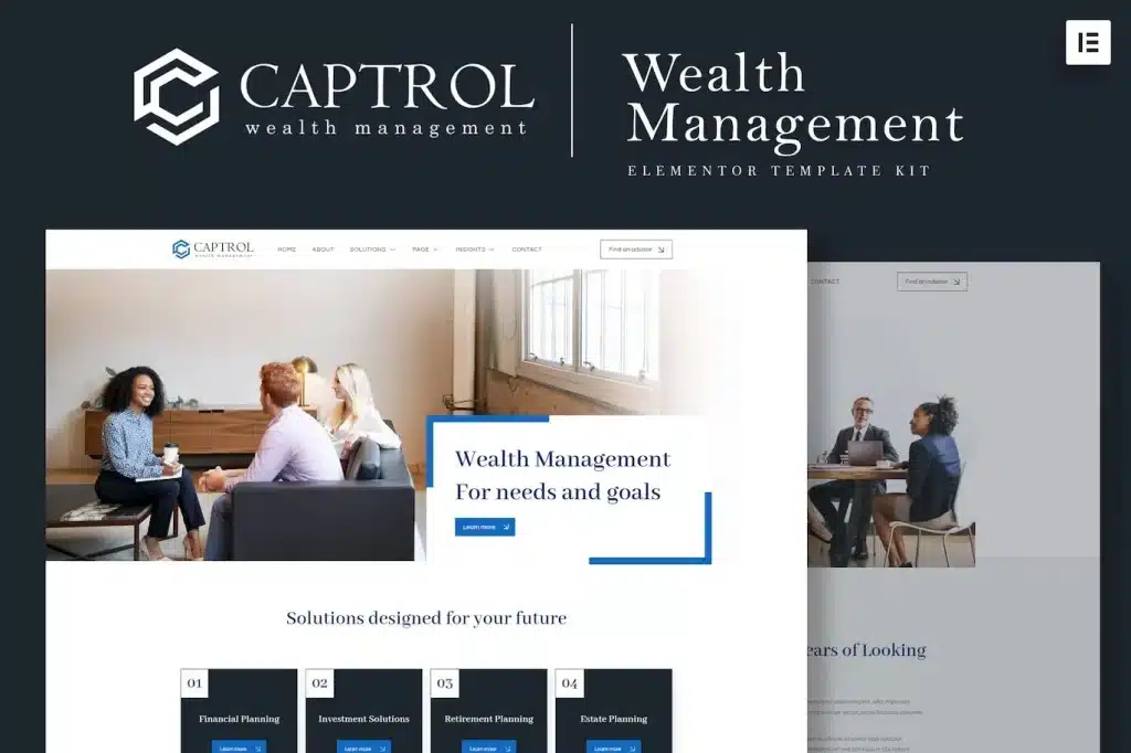 Captrol Wealth Management Elementor Template Kit