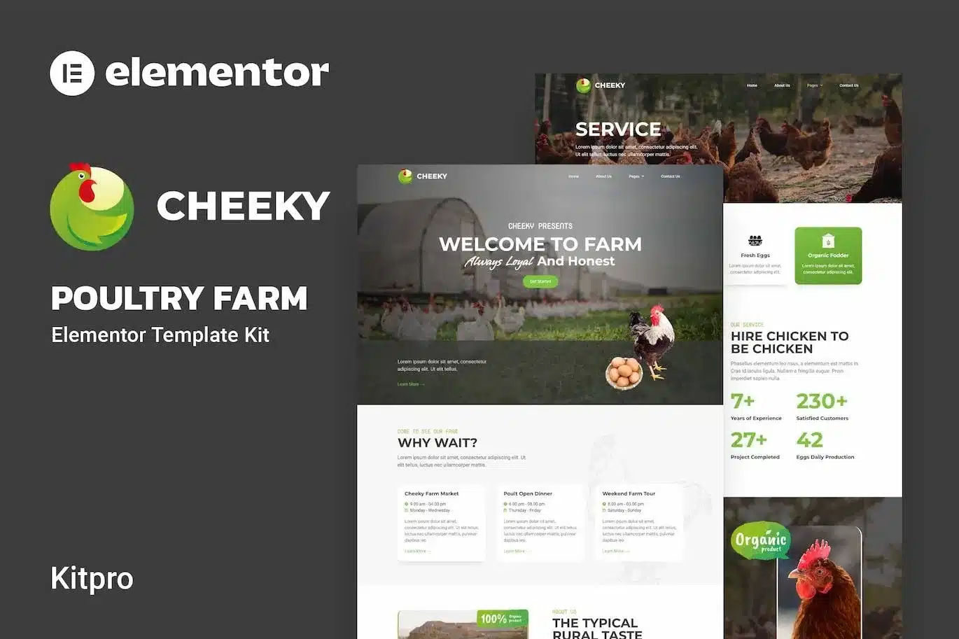 Cheeky Poultry Farm Elementor Template Kit