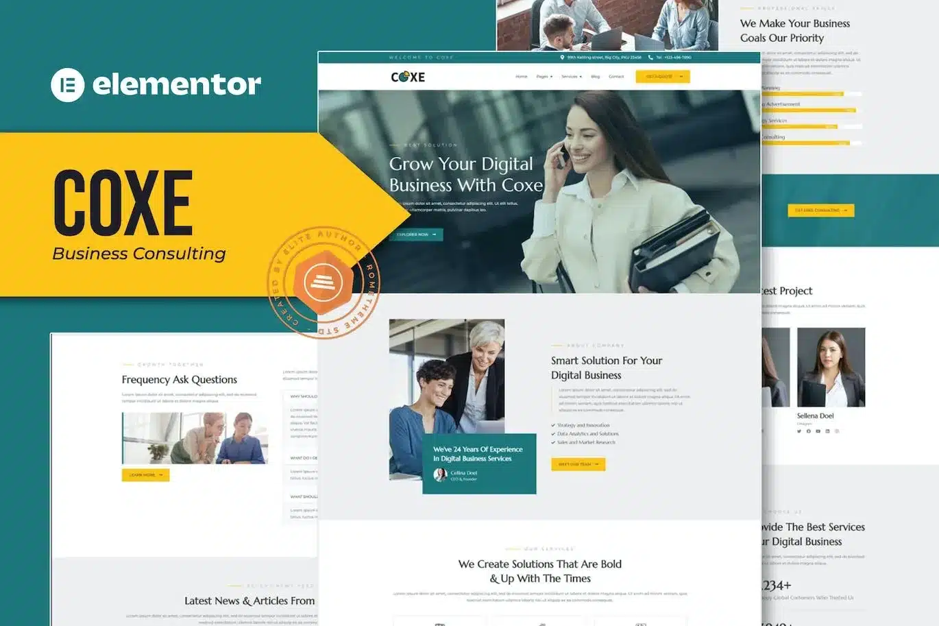 Coxe Business Consulting Elementor Template Kit