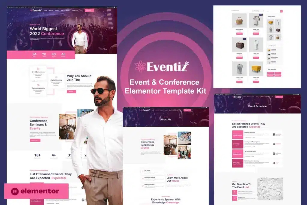 Eventiz Event & Conference Elementor Pro Template Kit