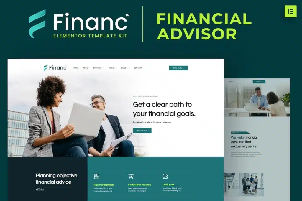 Financ Financial Advisor Elementor Template Kit