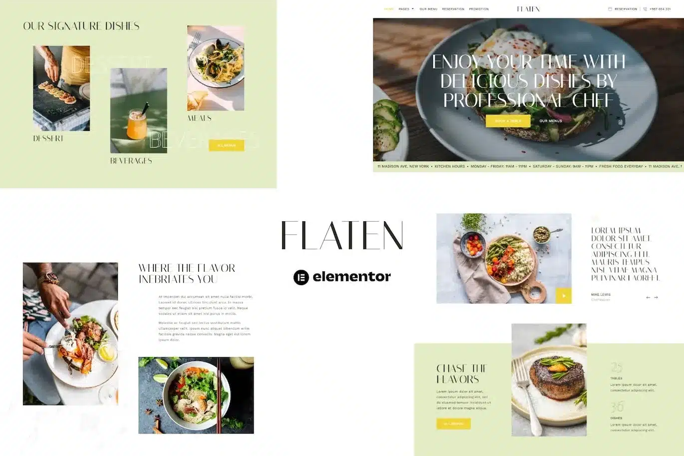 Flaten Restaurant & Catering Services Elementor Template Kit