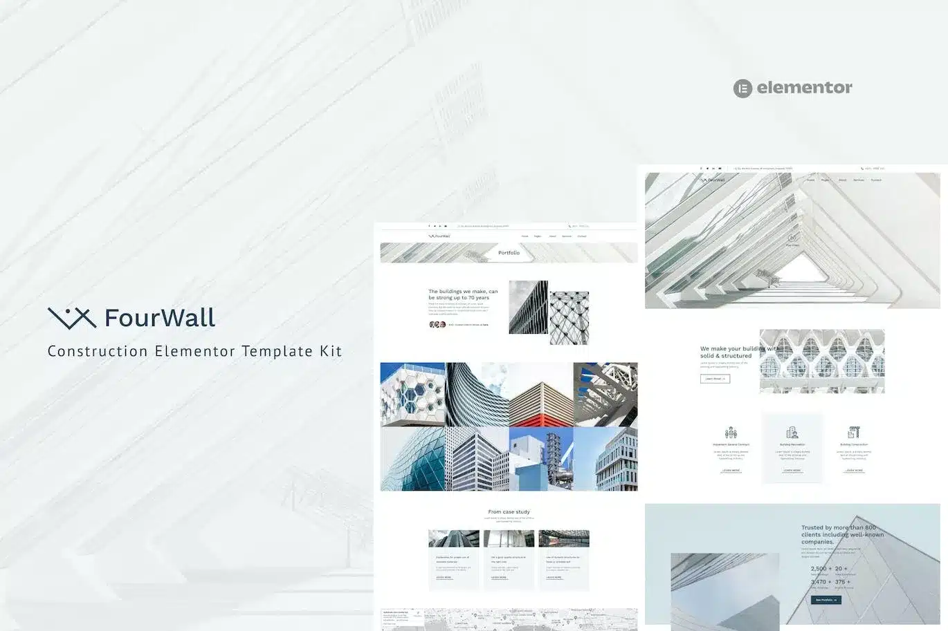 Fourwall Construction Elementor Template Kit