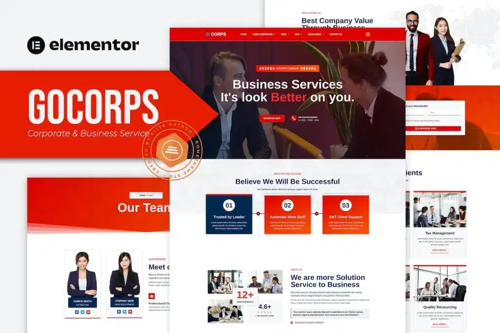 Gocorps Corporate & Business Service Elementor Kit