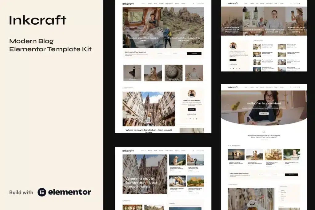 Inkcraft Modern Blog & Magazine Elementor Pro Template Kit