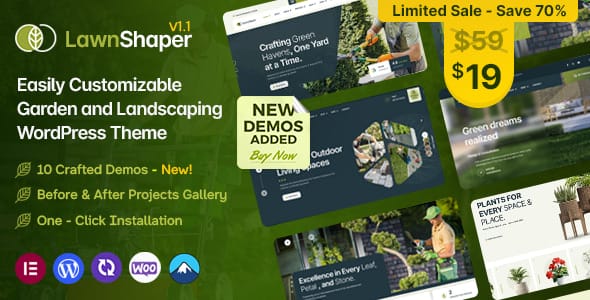 Lawnshaper - Gardening & Landscaping WordPress Theme
