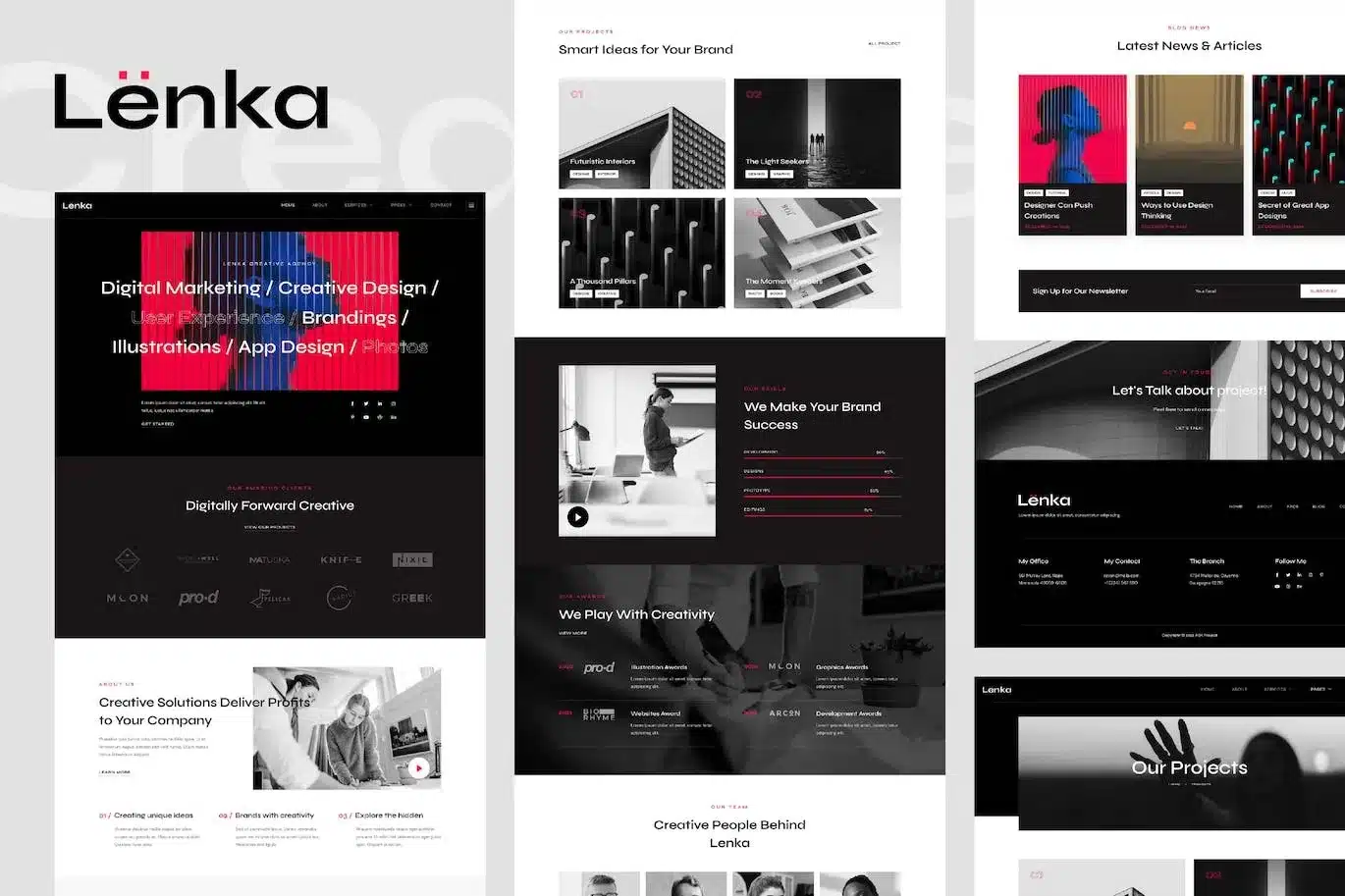 Lenka Creative Digital Agency Elementor Template Kit