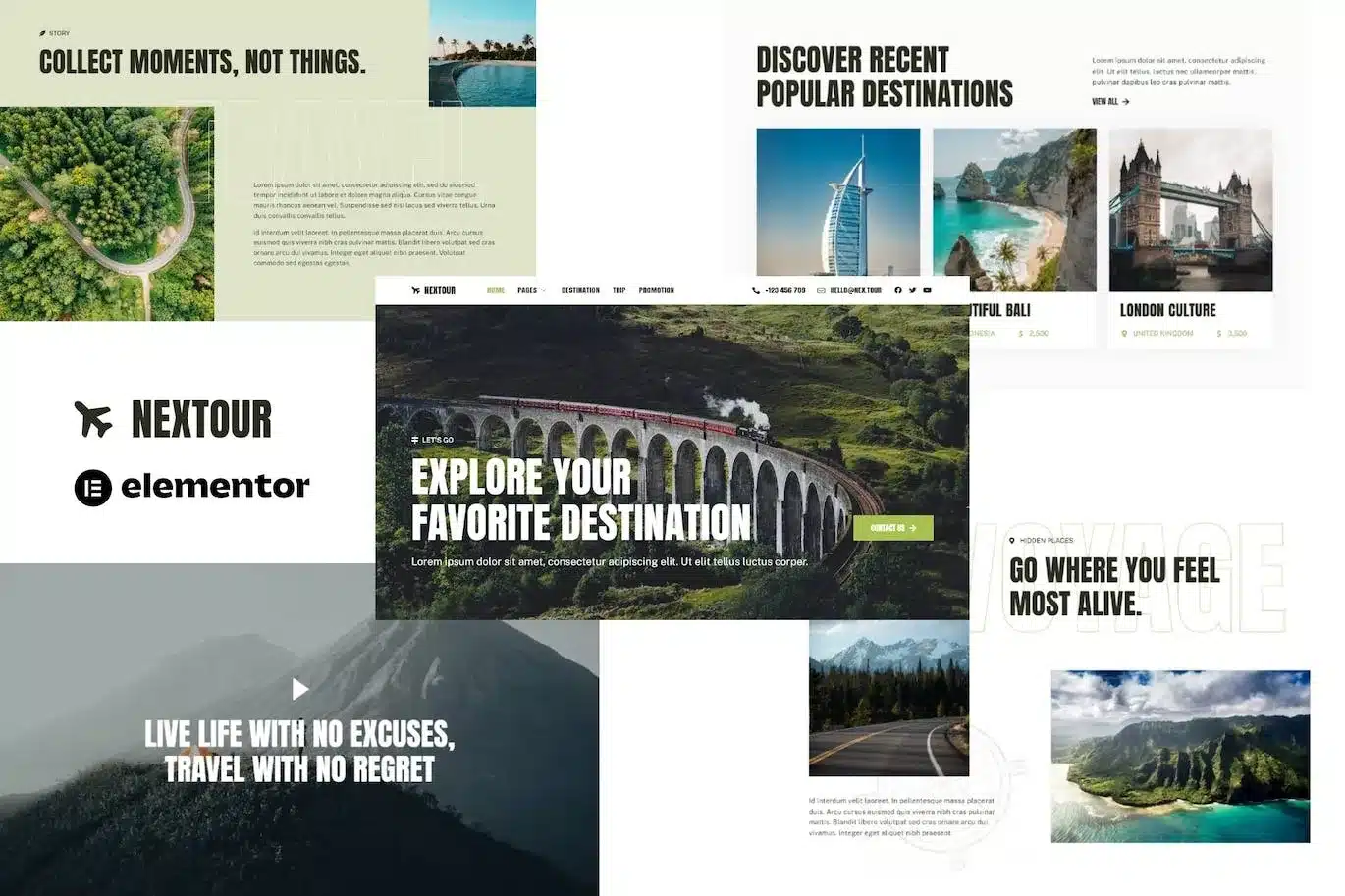 Nextour Tour Guide & Travel Agency Elementor Template Kit