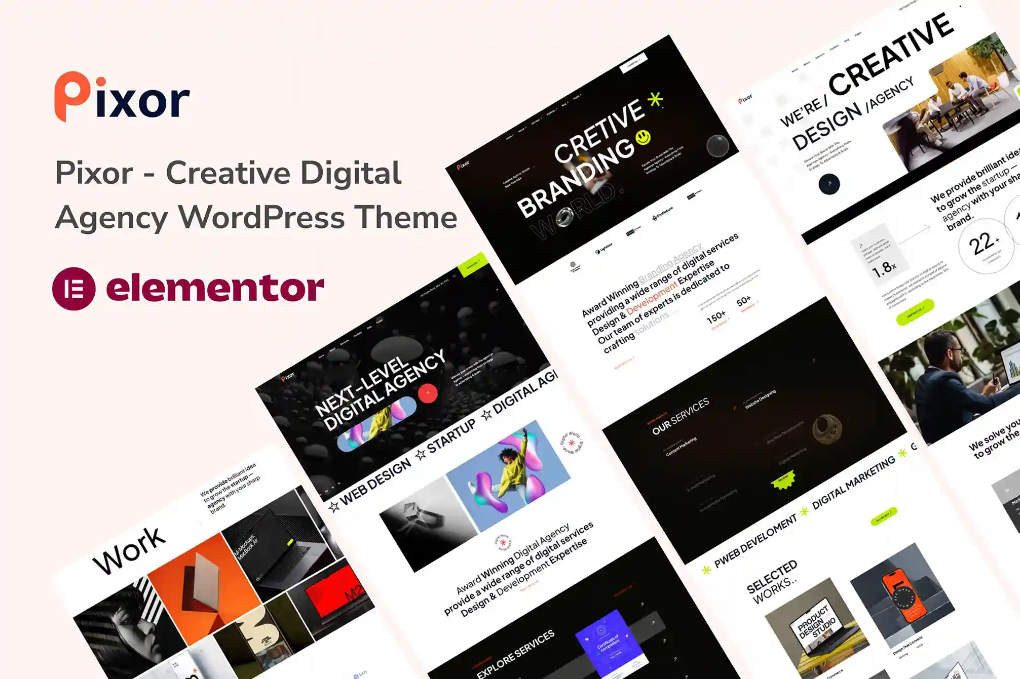 Pixor – Creative Digital Agency WordPress Theme