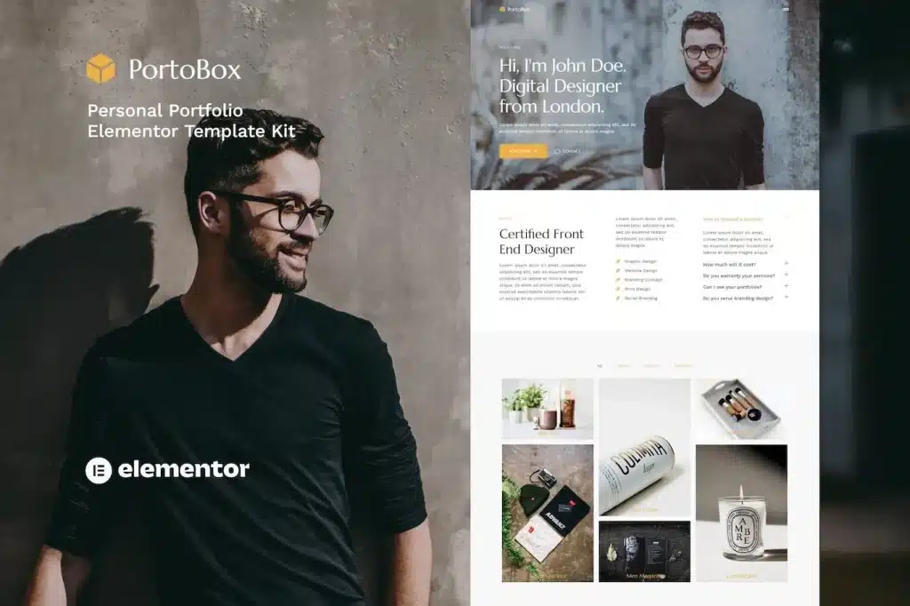 Portobox Creative Portfolio Elementor Template Kit