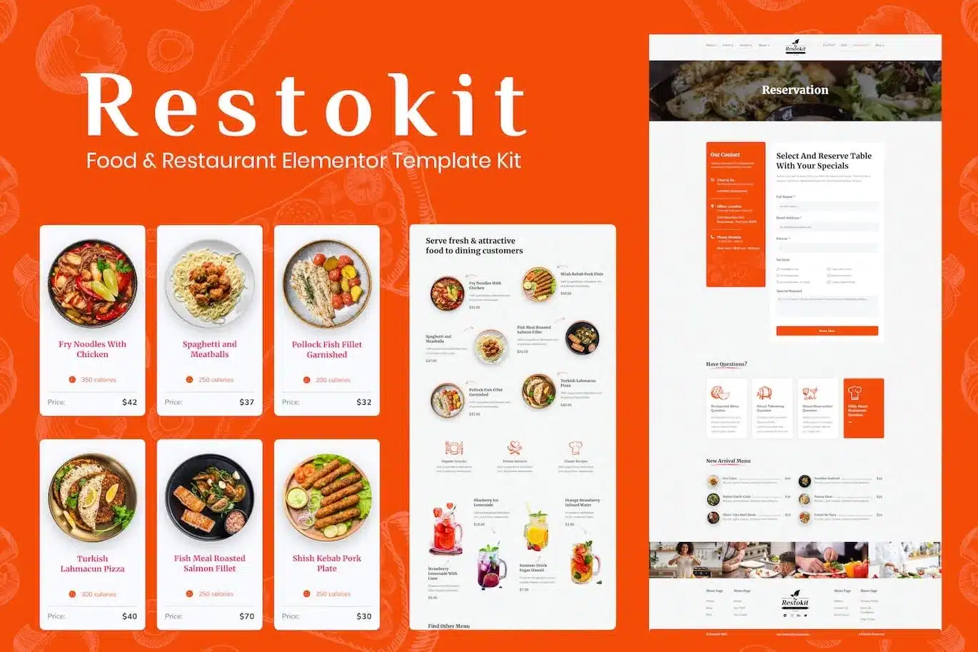 Restokit Food & Restaurant Elementor Template Kit