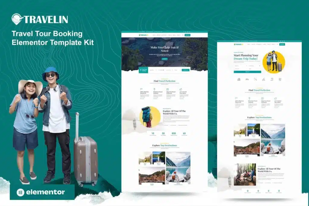 Travelin Travel Tour Booking Elementor Template Kit