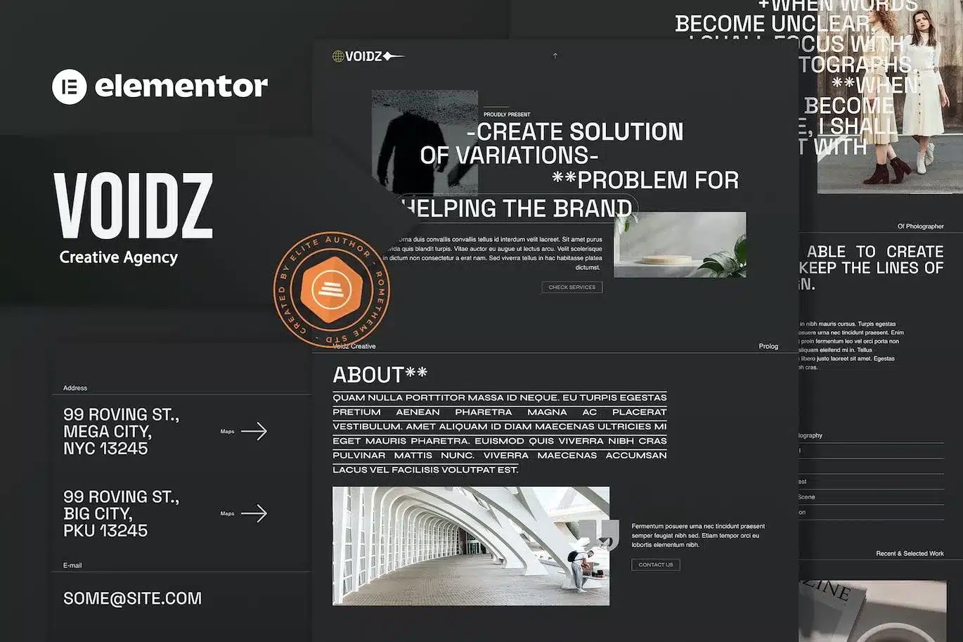 Voidz Creative Agency Elementor Template Kit