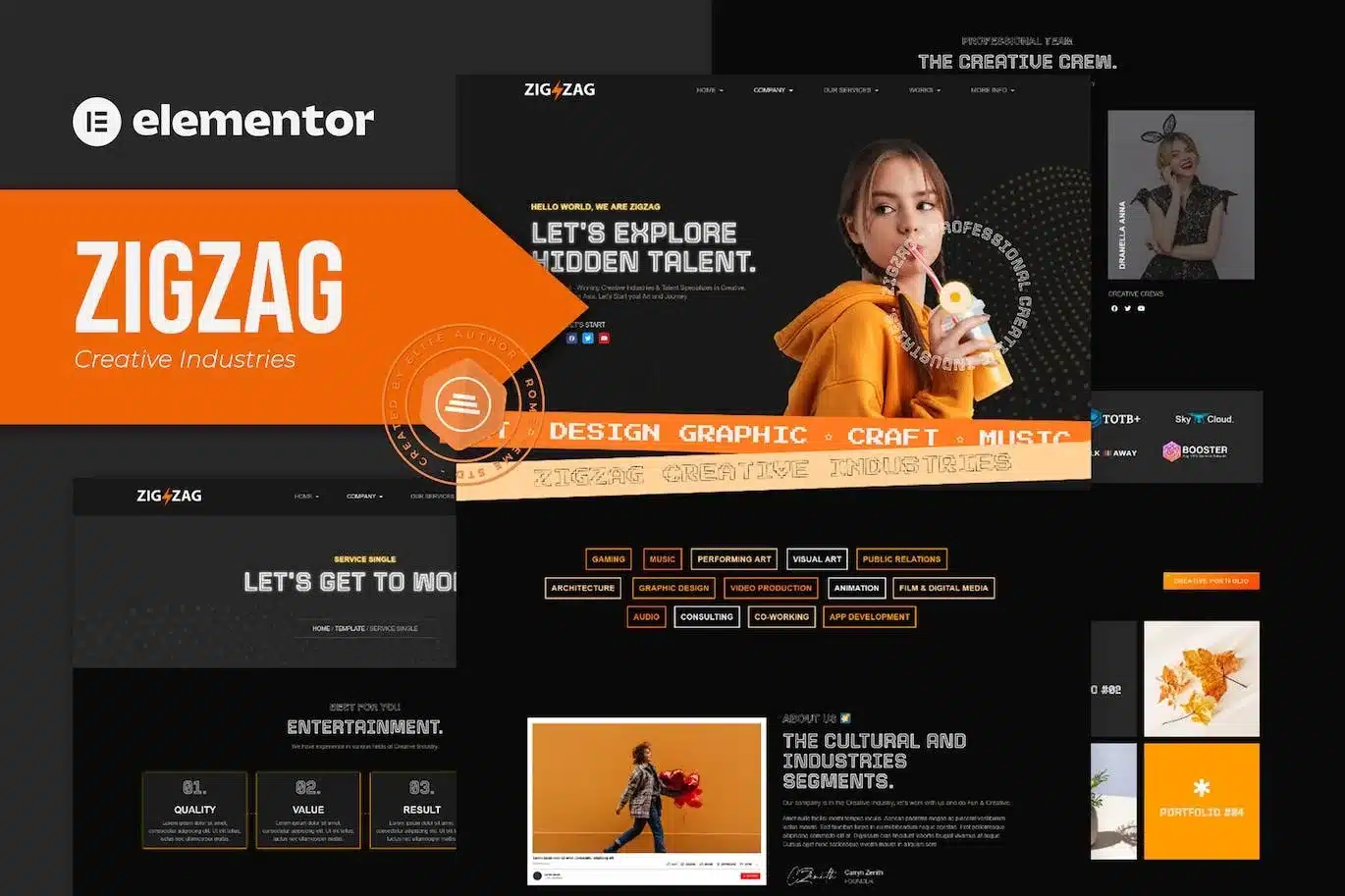 Zigzag Creative Industries Elementor Template Kit