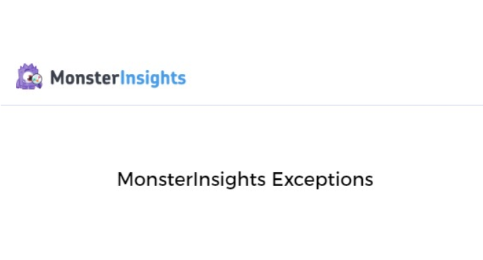 MonsterInsights - Exceptions Addon
