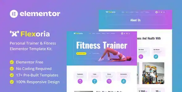 Flexoria Personal Trainer and Fitness Elementor Kit