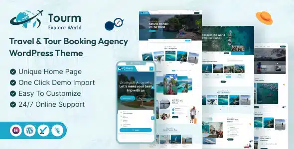 Tourm Travel and Tour Booking Theme
