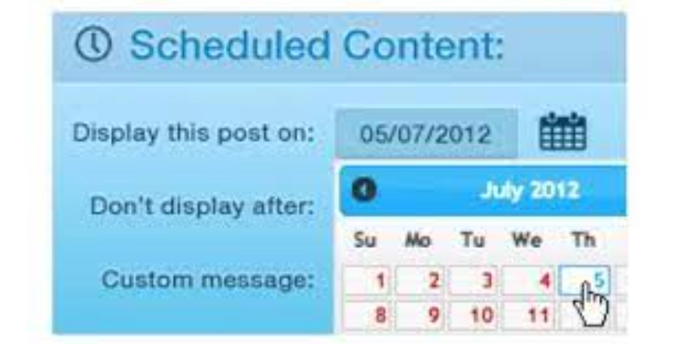 Scheduled Content
