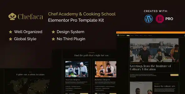 Chefaca Chef Academy Elementor Kit