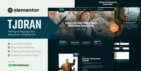 Tjoran Fishing and Angling Club Elementor Kit