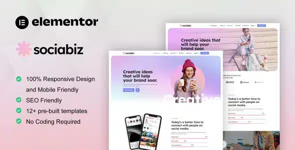 SociaBiz Digital Marketing Agency Elementor Kit
