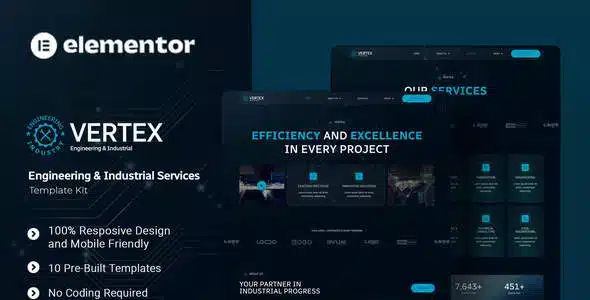 Vertex Engineering and Industrial Services Elementor Kit