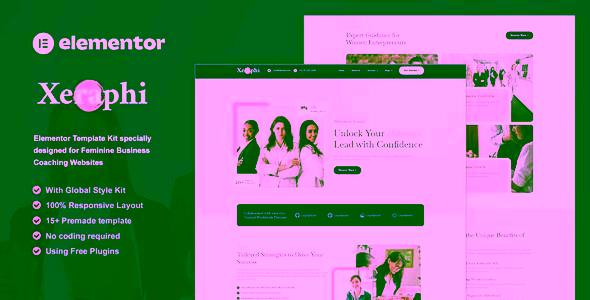 Xeraphi Feminine Business Coaching Elementor Kit