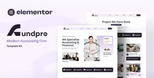 Fundpro Modern Accounting Firm Elementor Kit