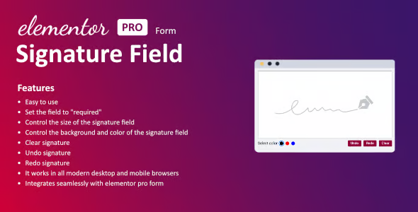 Signature Field for Elementor