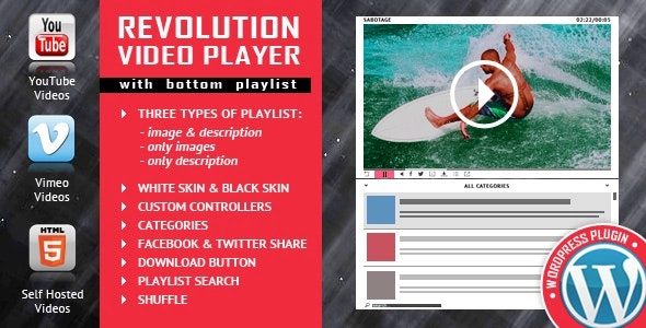 Revolution Video Player - YouTube, Vimeo and Self-Hosted Videos