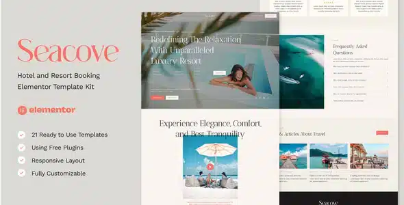 Seacove Hotel and Resort Booking Elementor Kit