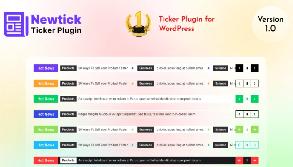 Newtick - News Ticker Plugin