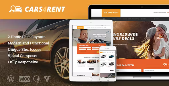 Cars4Rent Auto Rental and Taxi Theme