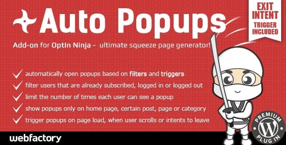 OptIn Ninja - Auto Popups add-on