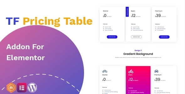 Price Table for Elementor